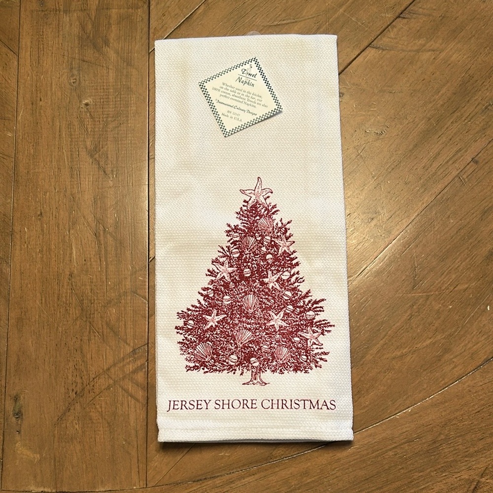 Coastal Christmas Kitchen Tea Towel
